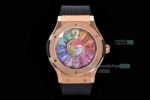 2022 New! Swiss Hublot Takashi Murakami Black Rainbow Watch 45mm Rose Gold Bezel